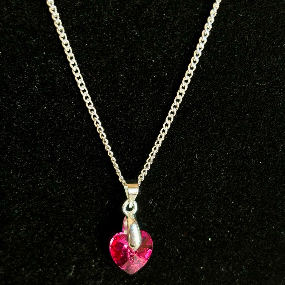 Swarovski Rose Heart Necklace -NWT
